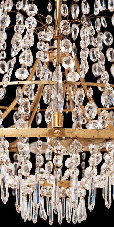 A North European circa 1800 six-light chandelier.