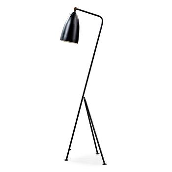 530. A Greta Magnusson Grossman 'Grasshopper', model G-33 black lacquered floor lamp, Bergbom's, Malmö 1950's.