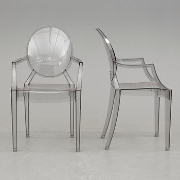 KARMSTOLAR, ett par, "Louis Ghost", Philippe Starck för Kartell.