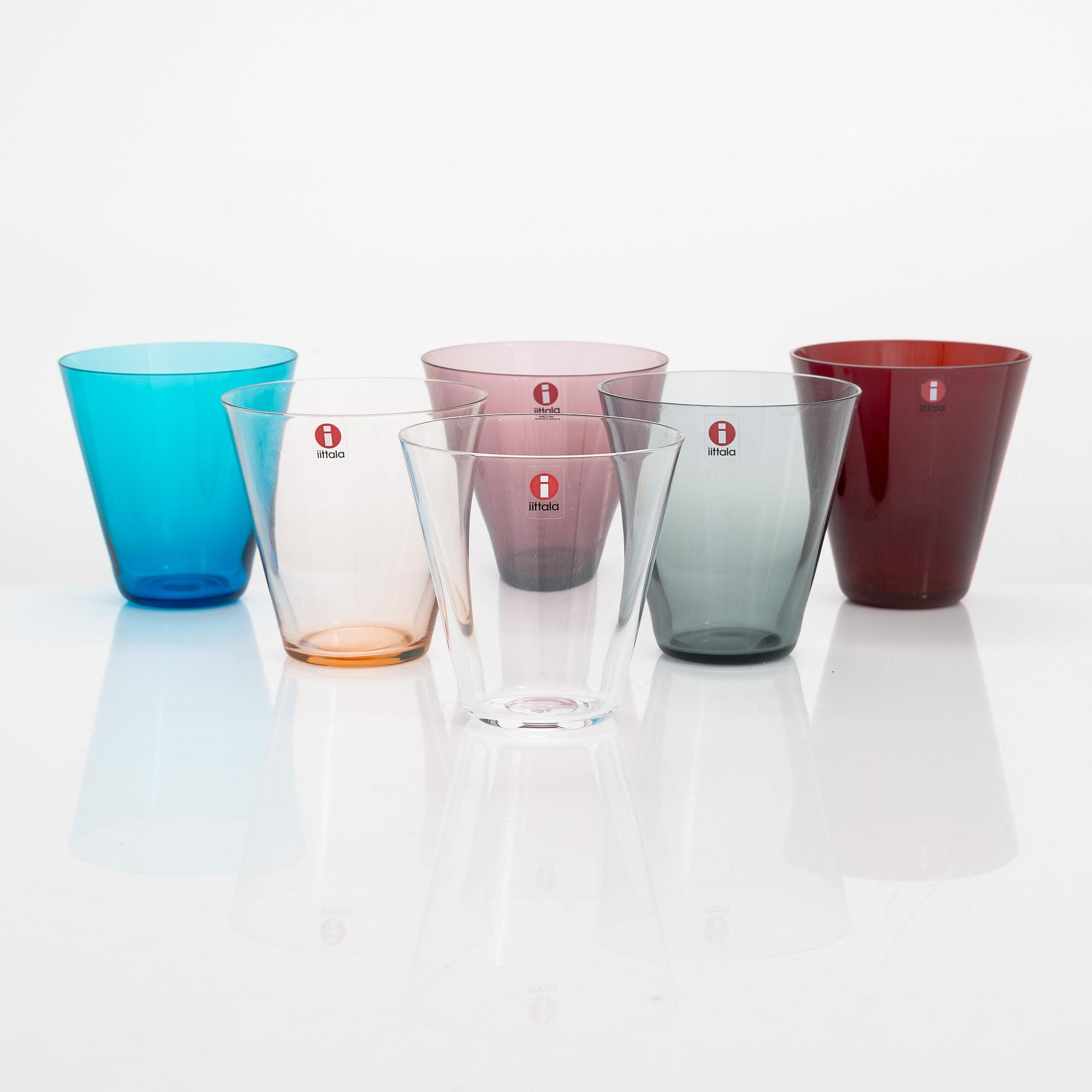 Kaj Franck, A 6-pce set of 100-anniversary 'Kimara' tumblers, Iittala 2011.