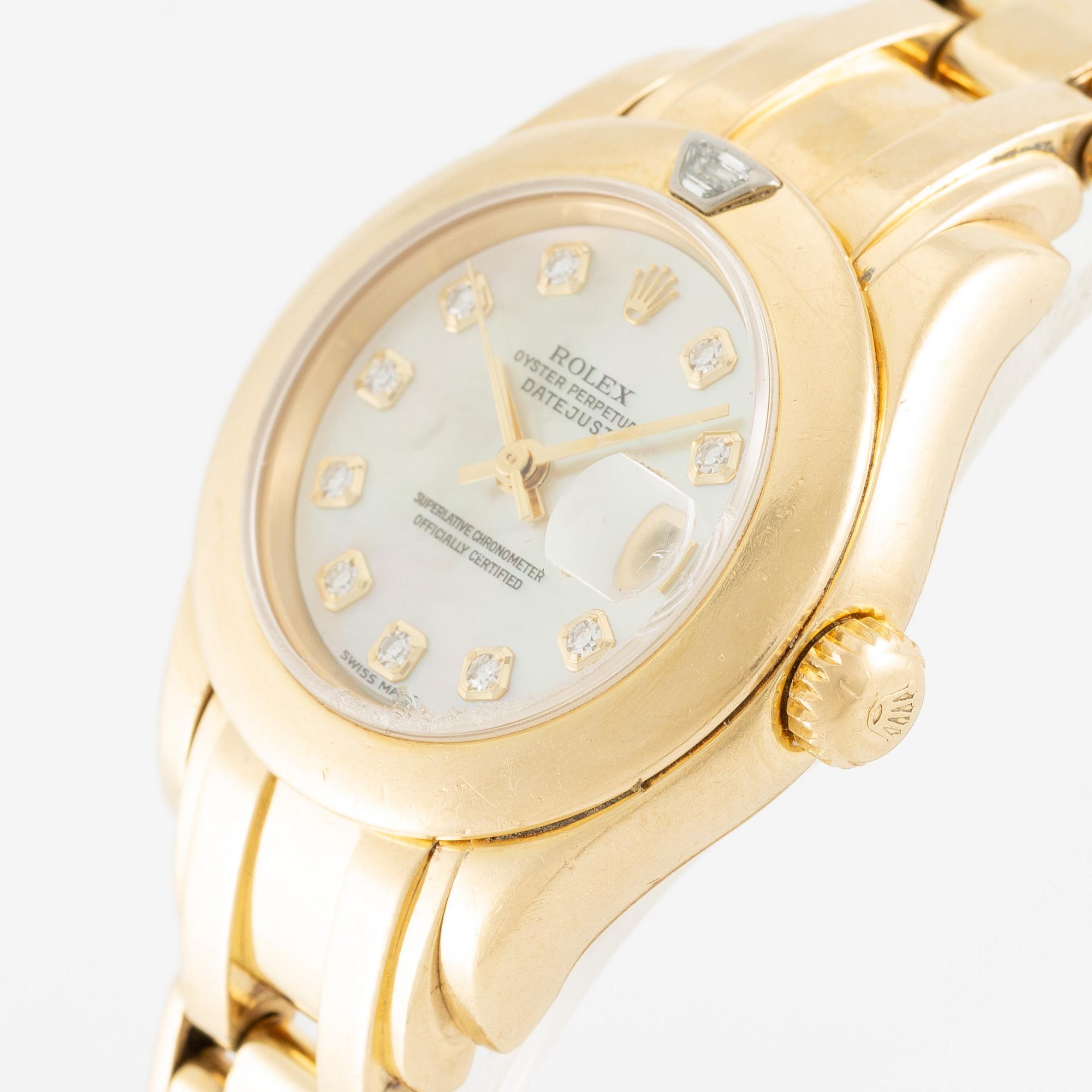 Rolex, Lady-Datejust, Pearlmaster, wristwatch, 29 mm.