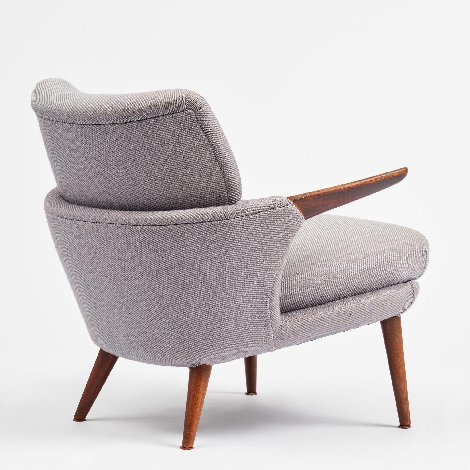 Ib Kofod-Larsen, a rare armchair model 423, Christensen & Larsen, Denmark, 1950s.