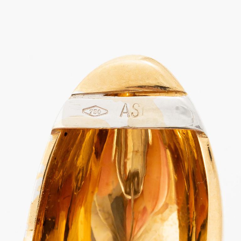 Ett par örhängen 18K guld och vitguld.
