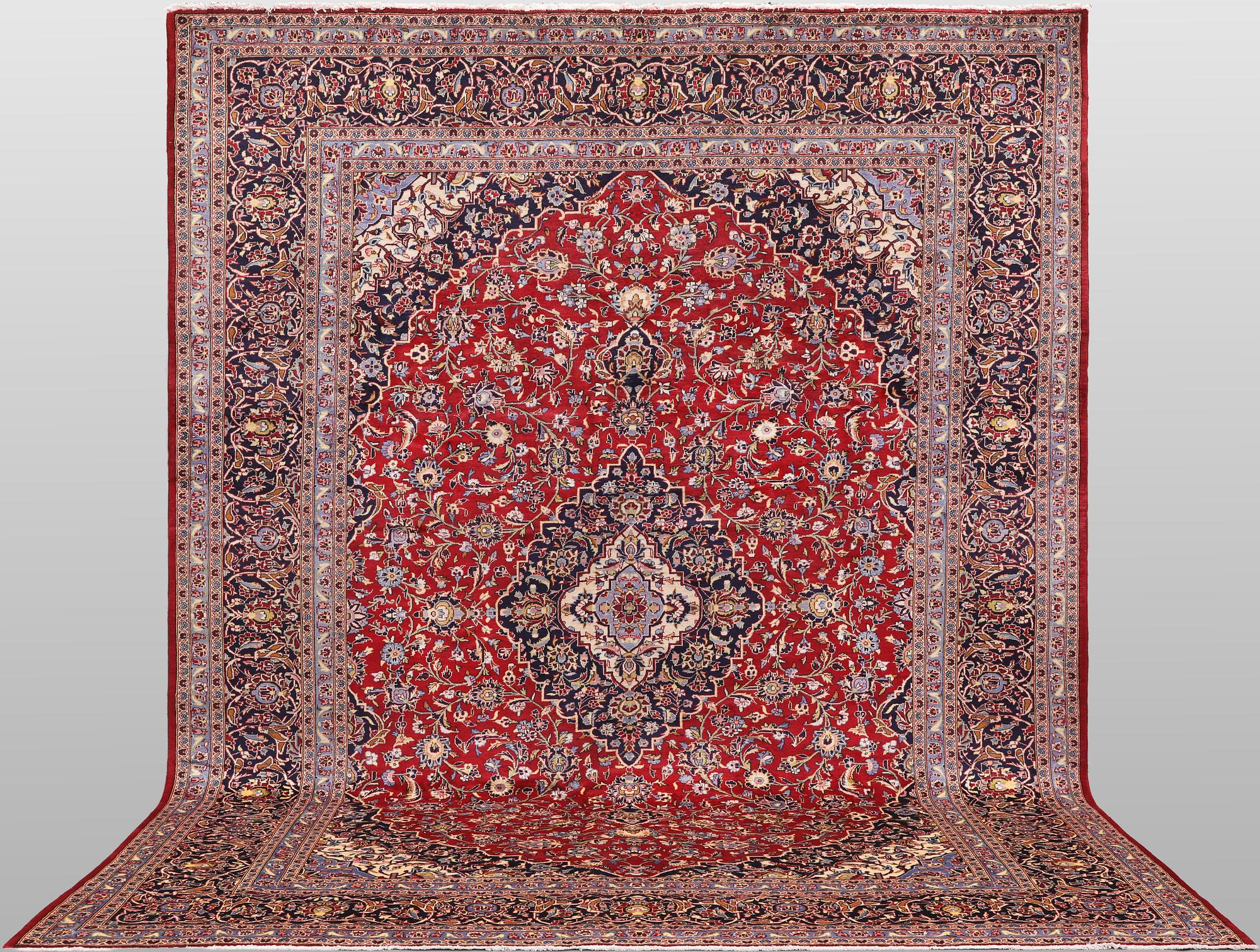 A Keshan carpet, 390 x 297 cm.