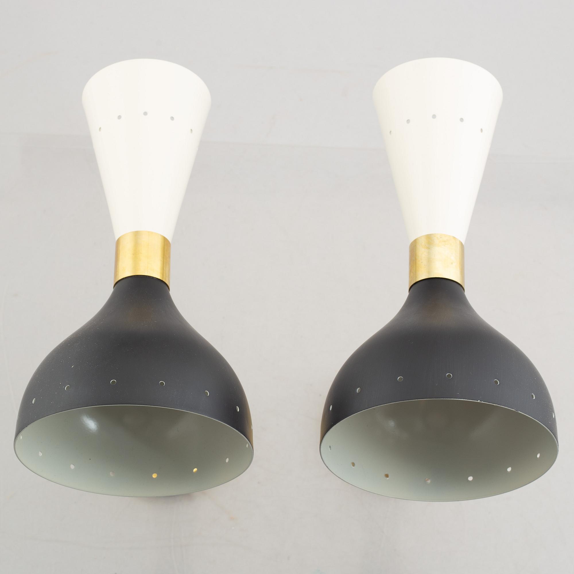 Vägglampor, ett par, "Moonlight", Luci SRL, Parma, Italien.