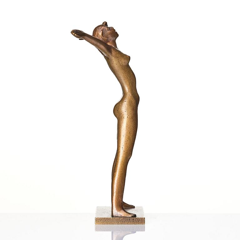 Stig Blomberg, skulptur, "Fritidsflickan", även kallad "Våren", brons, Ystad-Metall.