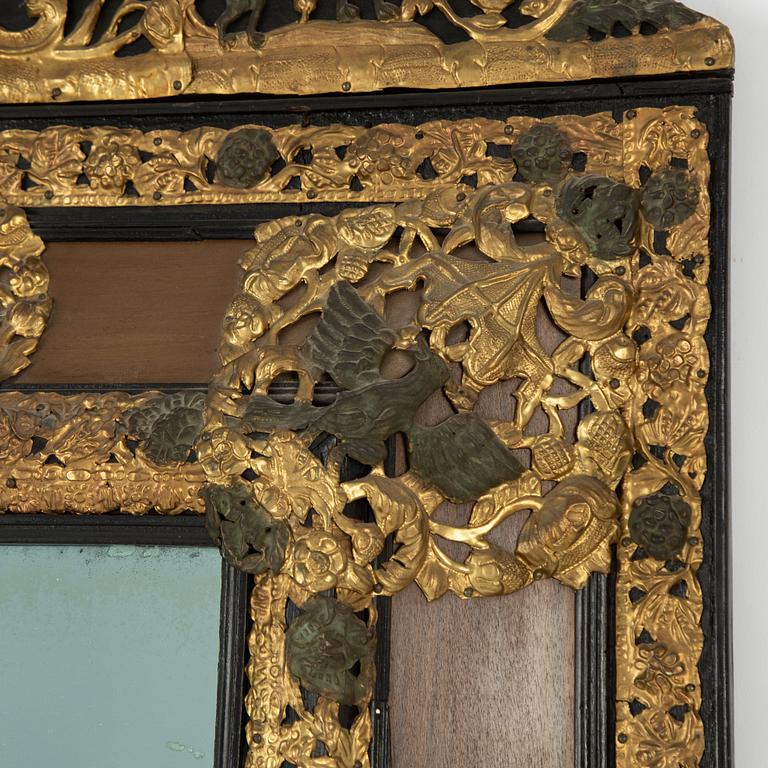 A Baroque style mirror, 19th Century.