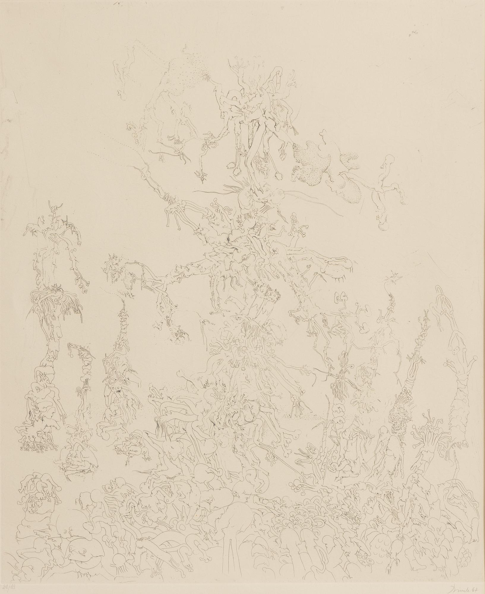 Djuric Miodrag Dado, Dado/Mirodrag Djuric, Surrealist compositions, 3 pcs.