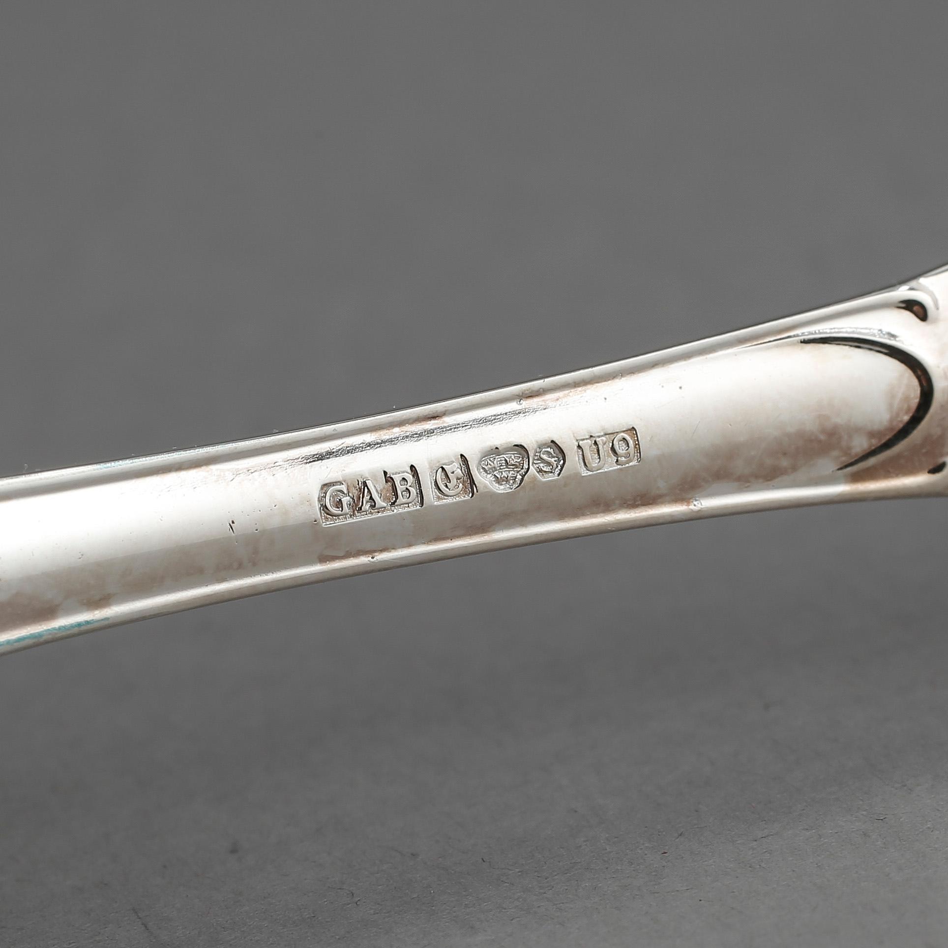 BESTICKUPPSÄTTNING, 95 delar, silver, "Prins Albert", GAB Stockholm, 1970-71. Total vikt 4405 g.