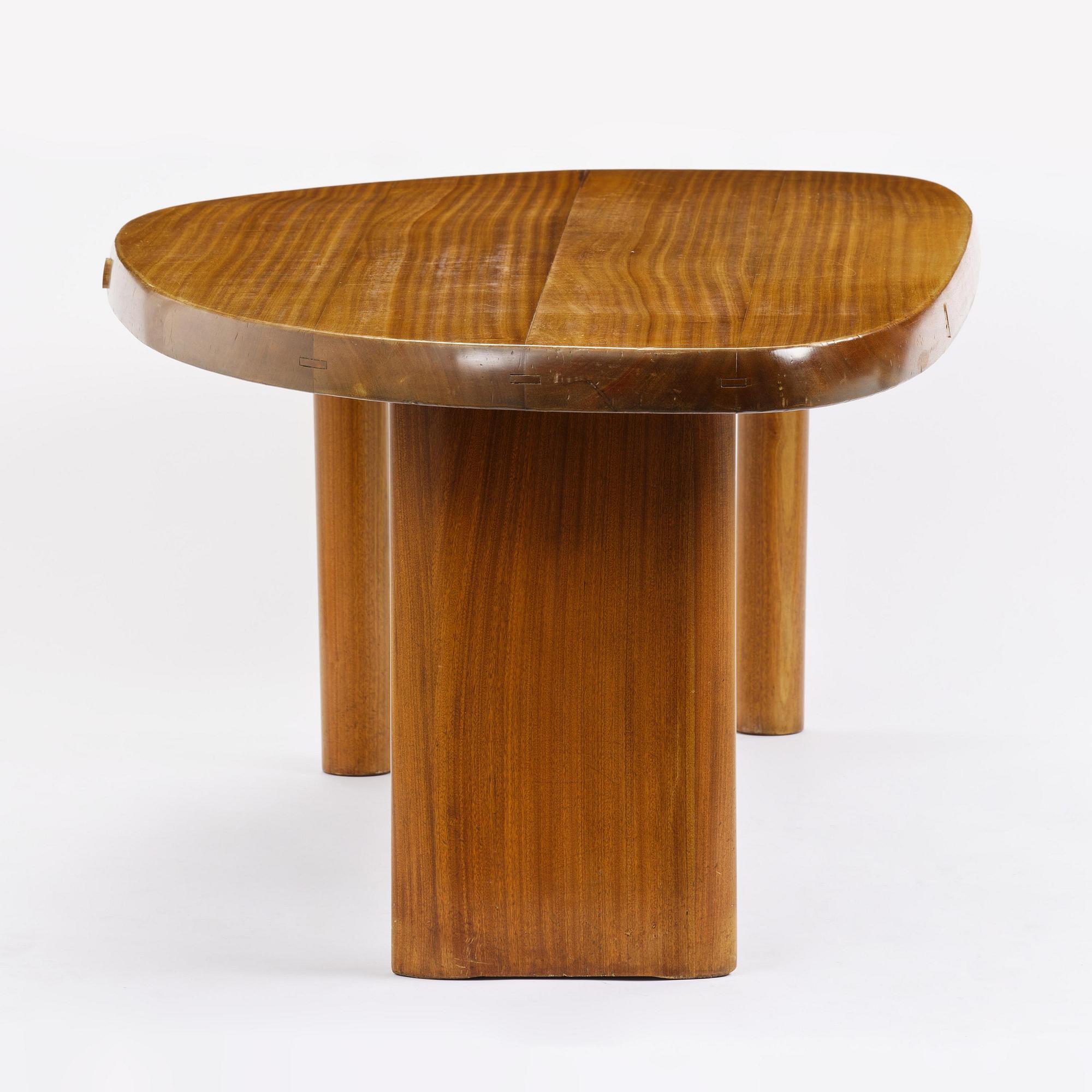 Charlotte Perriand, a "Forme Libre" table, executed by André Chetaille for Galerie Steph Simon, France, ca 1956.