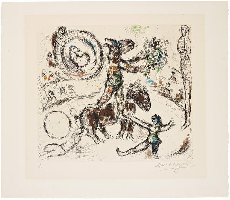 MARC CHAGALL, färgetsning, 1968, signerad med blyerts och numrerad 43/50.