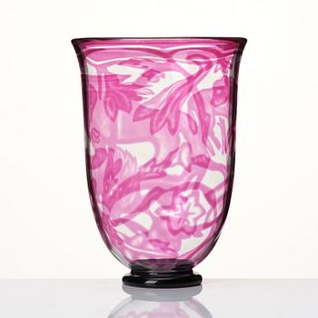 Eva Englund, a 'Graal' glass vase, Orrefors 1976.