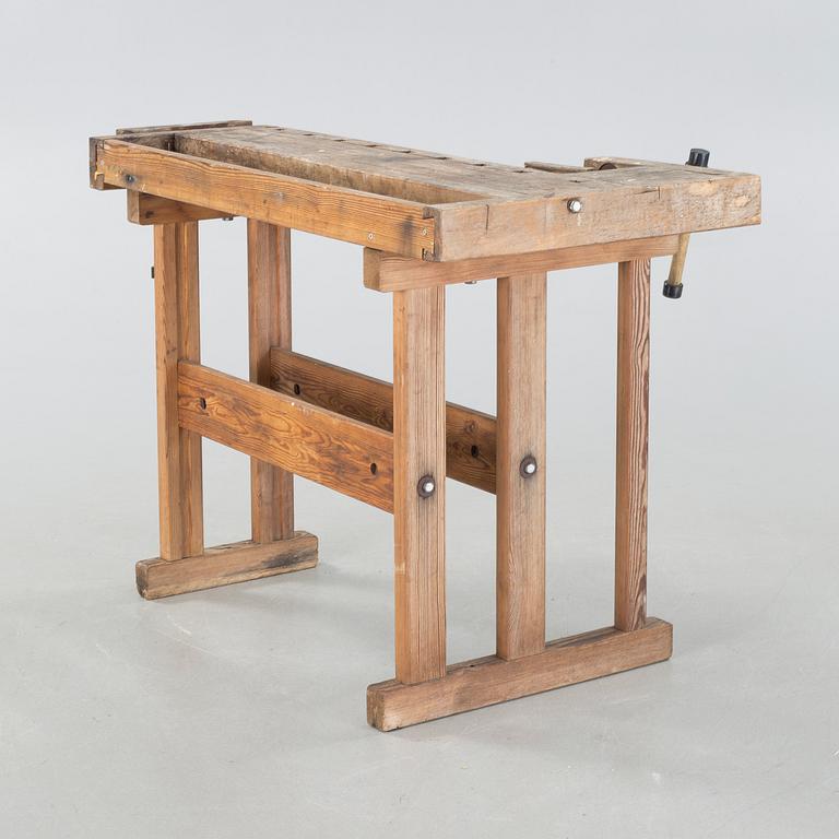 A 20th century wood working bench.