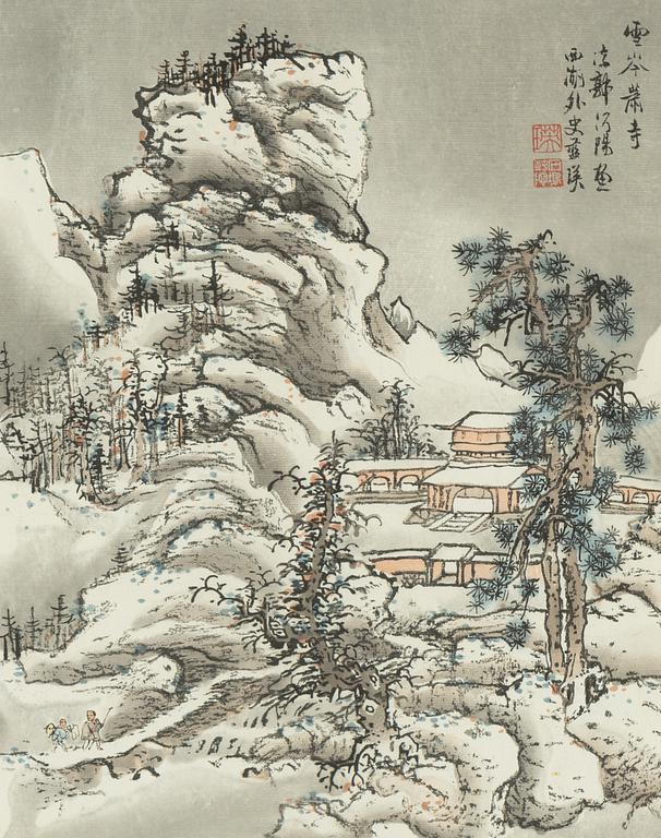 A pair of Chinese paintings by anonymous artist, 20th Century.