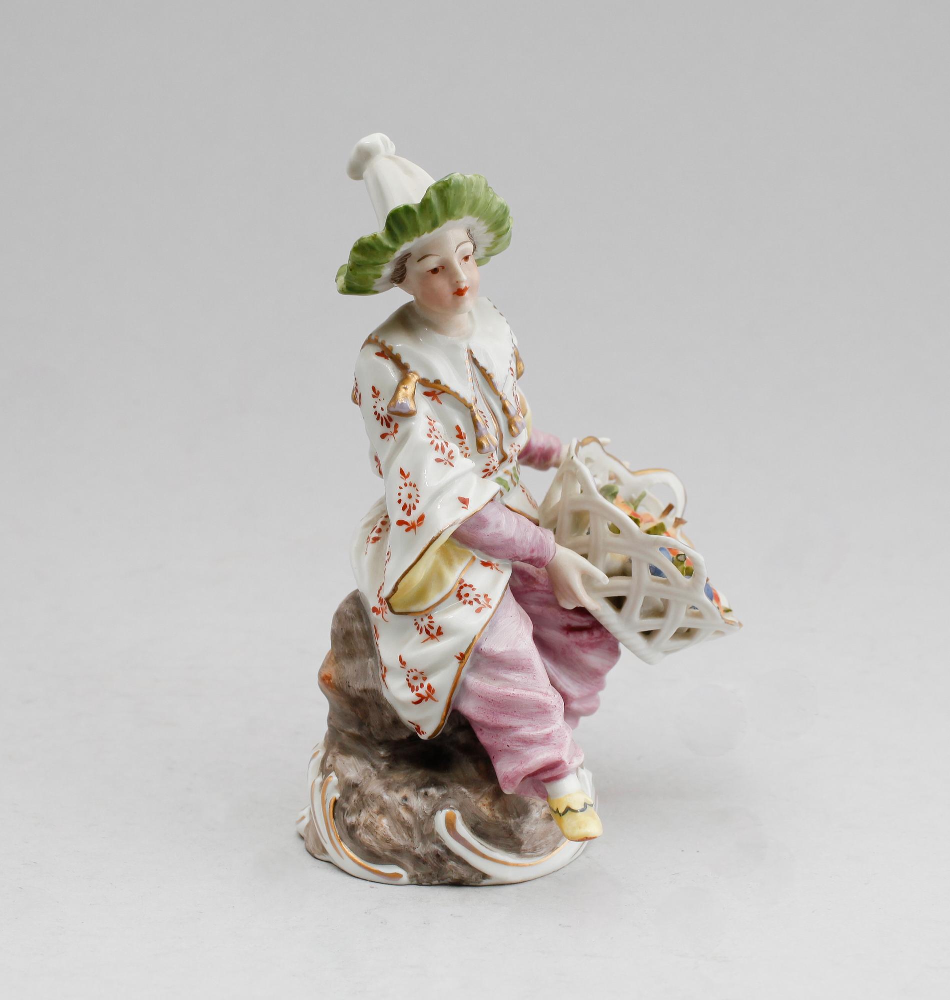 FIGUR, porslin, sannolikt Höchst, 1900-tal.