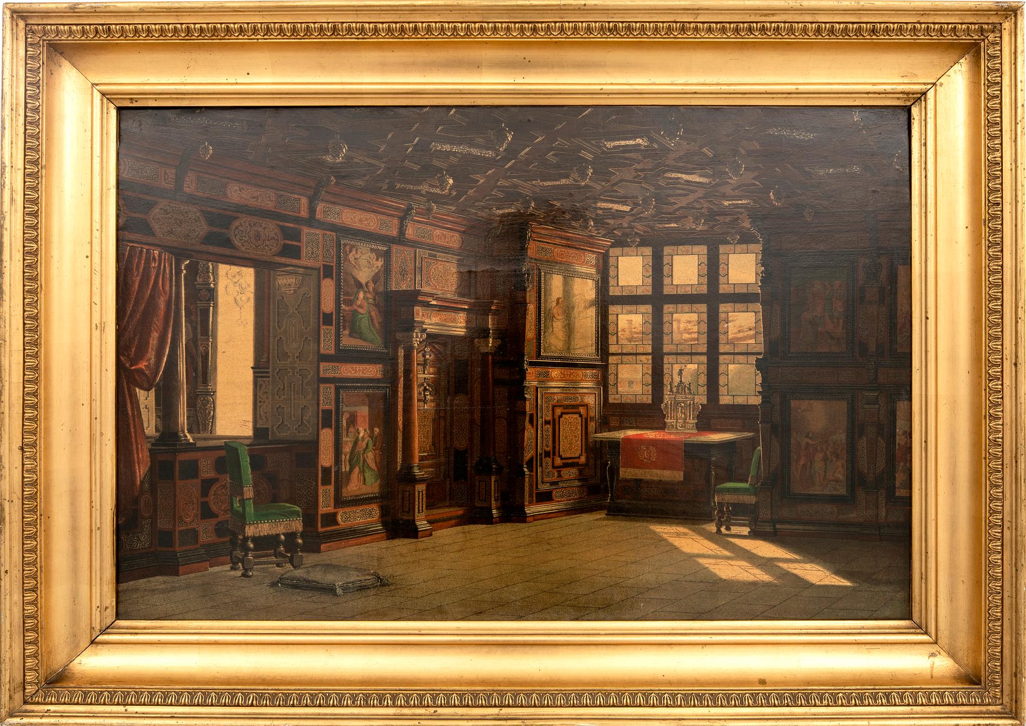 Decorative Paintings, 2 pcs, circa 1900.