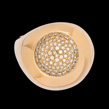 696. GEORG JENSEN, ring, design Jaqueline Rabun, 'The Cave collection' med briljantslipade diamanter, tot. 1.66 ct.