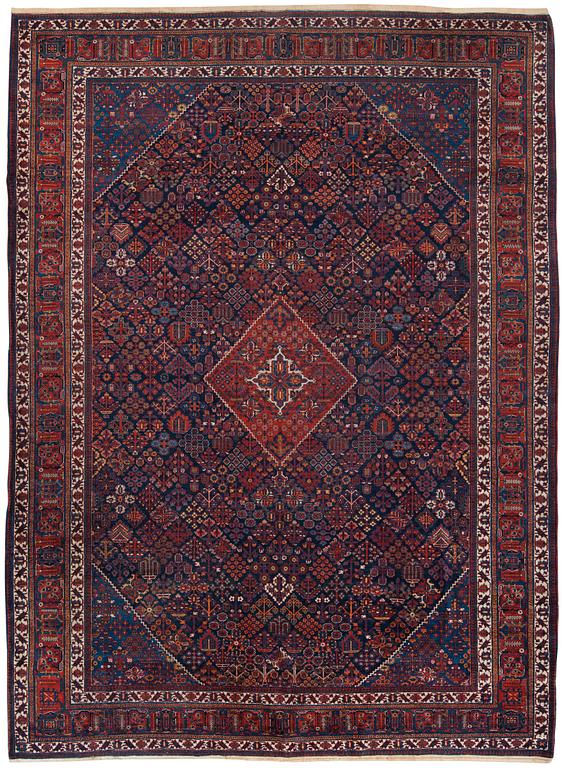 A CARPET. Semi-antique Djoshagan. 359 x 268 cm. (as well as 2,5 cm flat weave at each end).