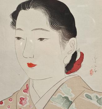 TRÄSNITT, Japan, Yamakawa Shuho, signerad, 1936.