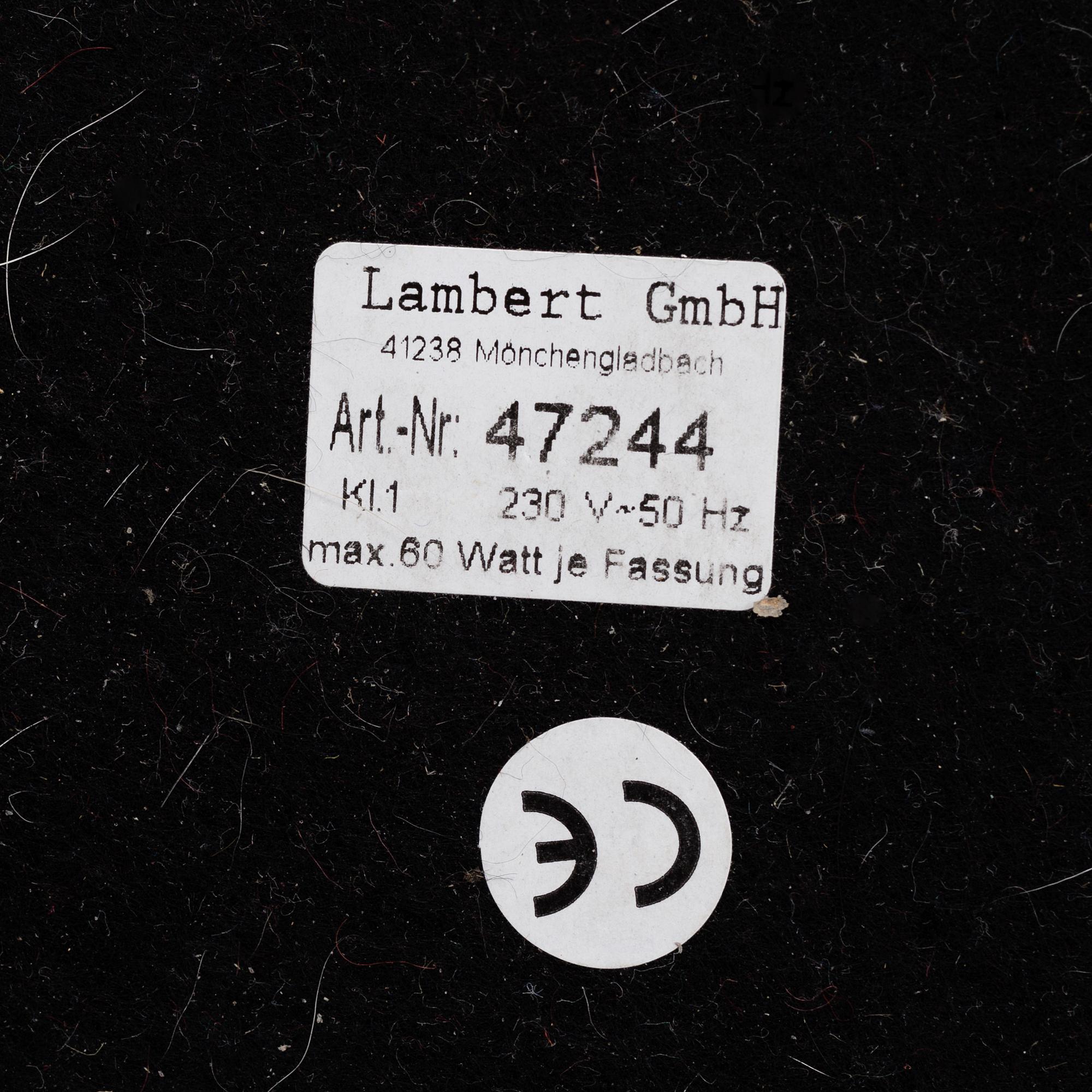 A Switch On Free-standing lamp by Uwe van Afferden for Lambert, Germany.