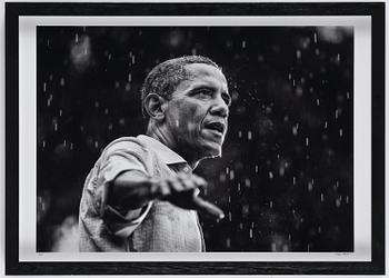 Brooks Kraft, "Obama in Rain", 2012.