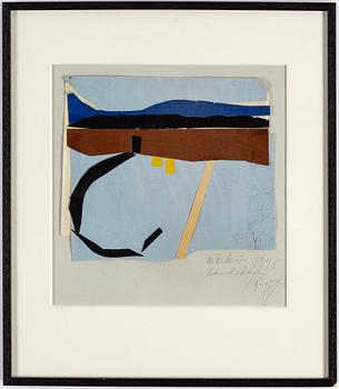 EDDIE FIGGE, collage, signed and dated Möckö 1941.