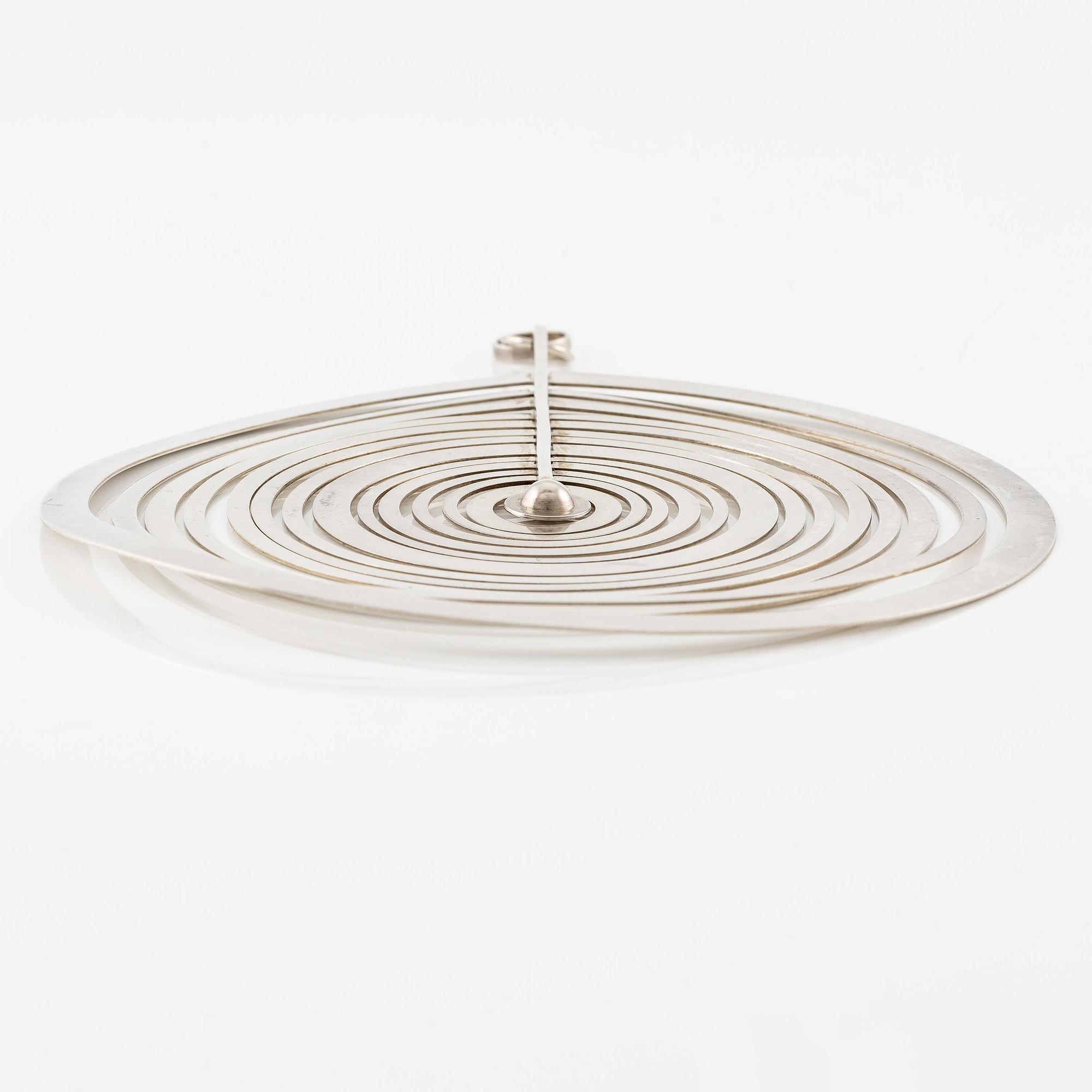 Tapio Wirkkala, a pendant, "Silver Moon" silver, Helsinki 1971.