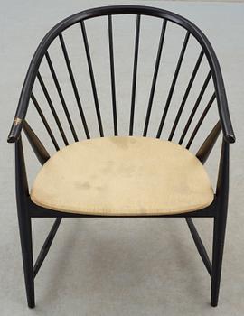 KARMSTOL, "Solfjädern", Sonna Rosén, Nässjö Stolfabrik, formgiven 1948.