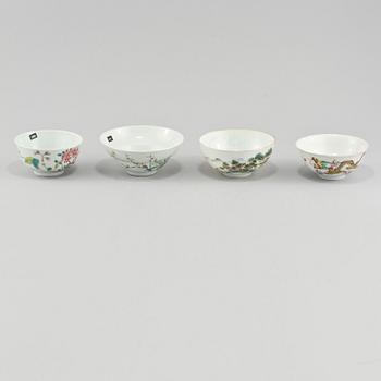 SKÅLAR, 4 st, porslin, Kina, 1900-tal.