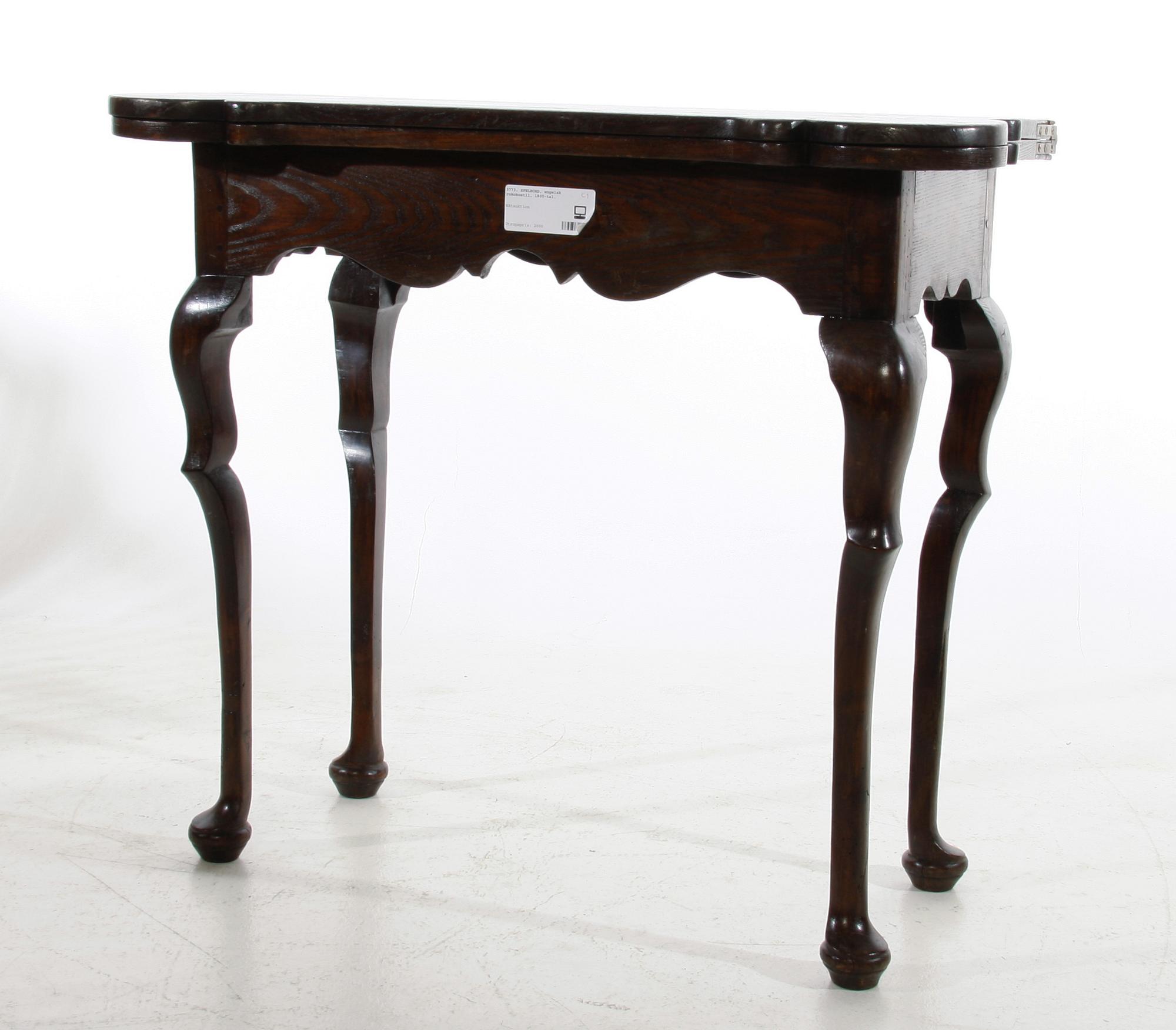 SPELBORD, engelsk rokokostil, 1800-tal.