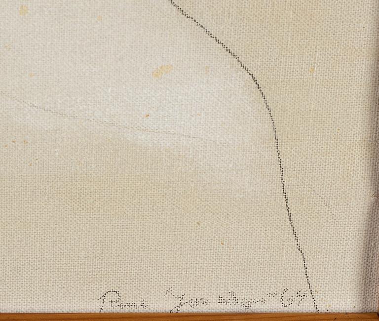 RUNE JANSSON, oil and pencil on canvas, signed Rune Jansson and dated -64.