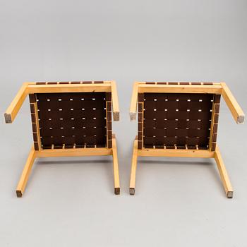 A pair of '611' chairs, Artek, Finland. 2000s.