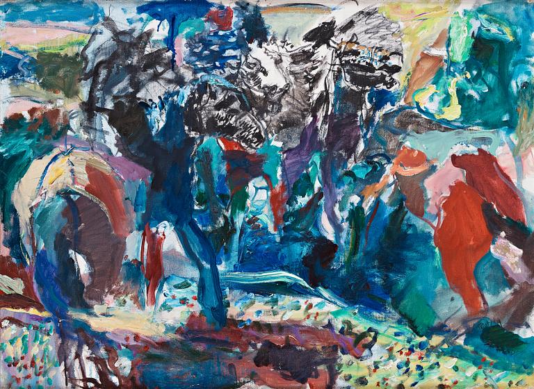 Ulf Trotzig, Horses in landscape.