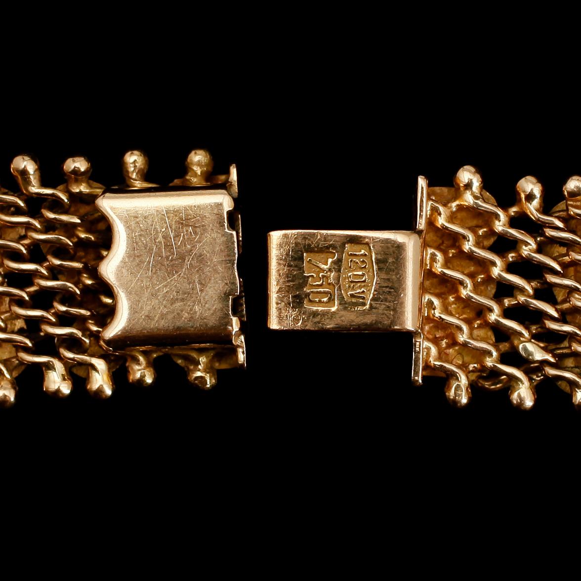 COLLIER, 18 k guld. Vikt ca 41 g.