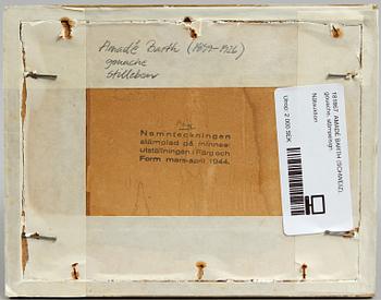 AMADÉ BARTH (SCHWEIZ), gouache, stämpelsign.