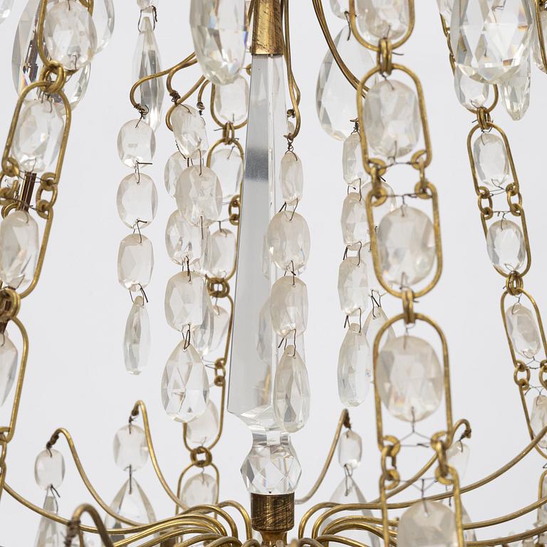 A Gustavian style chandelier, first half of the 20th Century.