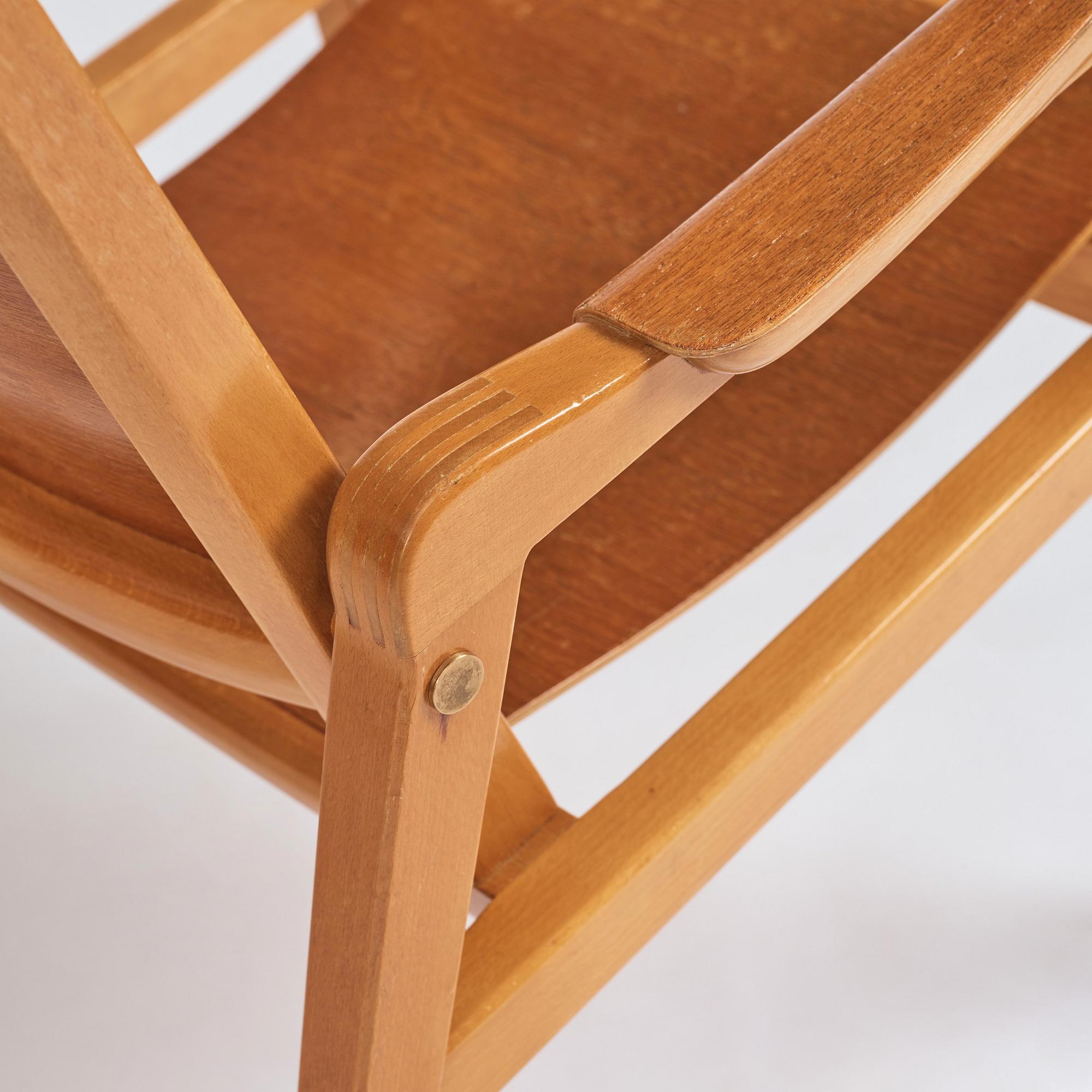 Axel Larsson, a pair of armchairs, model "244", for Svenska Möbelfabrikerna Bodafors, Sweden 1940-50's.