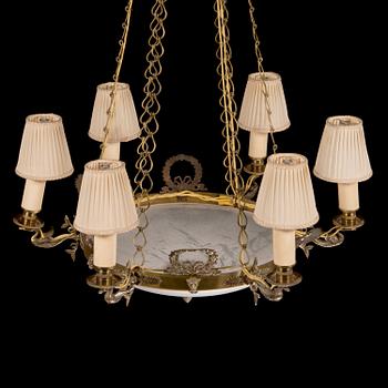 A late 20th century hanging lamp.