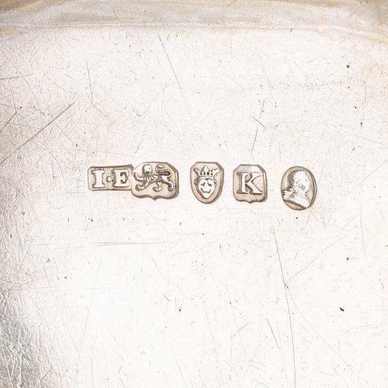 John Edwards III, envelope trays, 4 pcs, silver, London, England 1805.