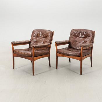 Armchairs, a pair by Göte Möbler Nässjö, 1960s/70s.