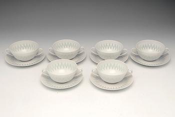 109. BOUILLON CUPS, 6 PCS.