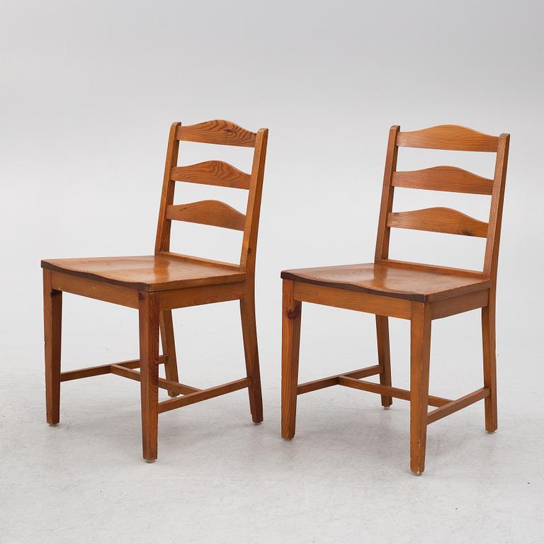 Stolar, 4 st, sportstugemöbler, 1900-talets mitt.