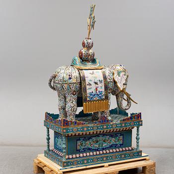 A large chinese cloisonné sculpture, 20th Century.