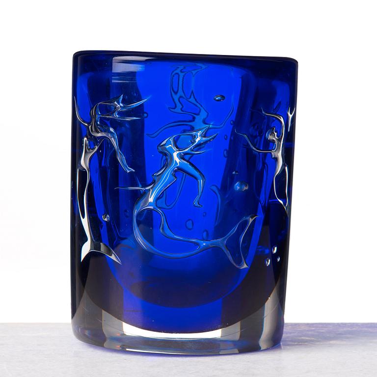Olle Alberius, an Ariel glass vase, Orrefors.