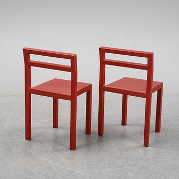 Boris Berlin/Poul Christiansen, a 'Non' table with two chairs by Komplot design for Källmo.