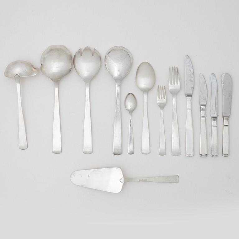 Jacob Ängman, bestickservis, 79 delar, silver, "Rosenholm" GAB, Eskilstuna, 1951-1990.