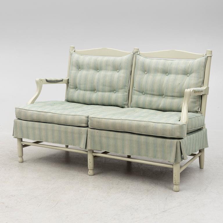 A sofa and armchair, of so called model "Gripsholms", Sweden, late 20th century.