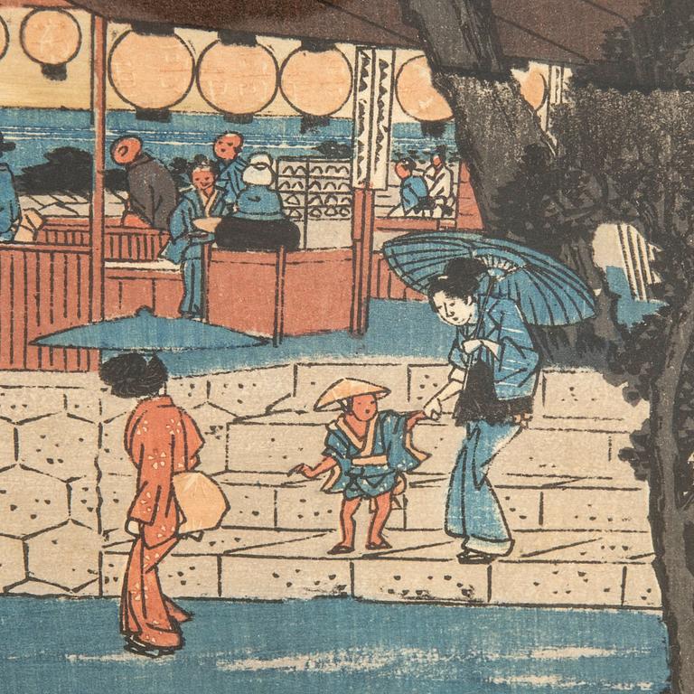 Utagawa Hiroshige I, färgträsnitt, Japan, först utgivet mitten på 1830-talet.