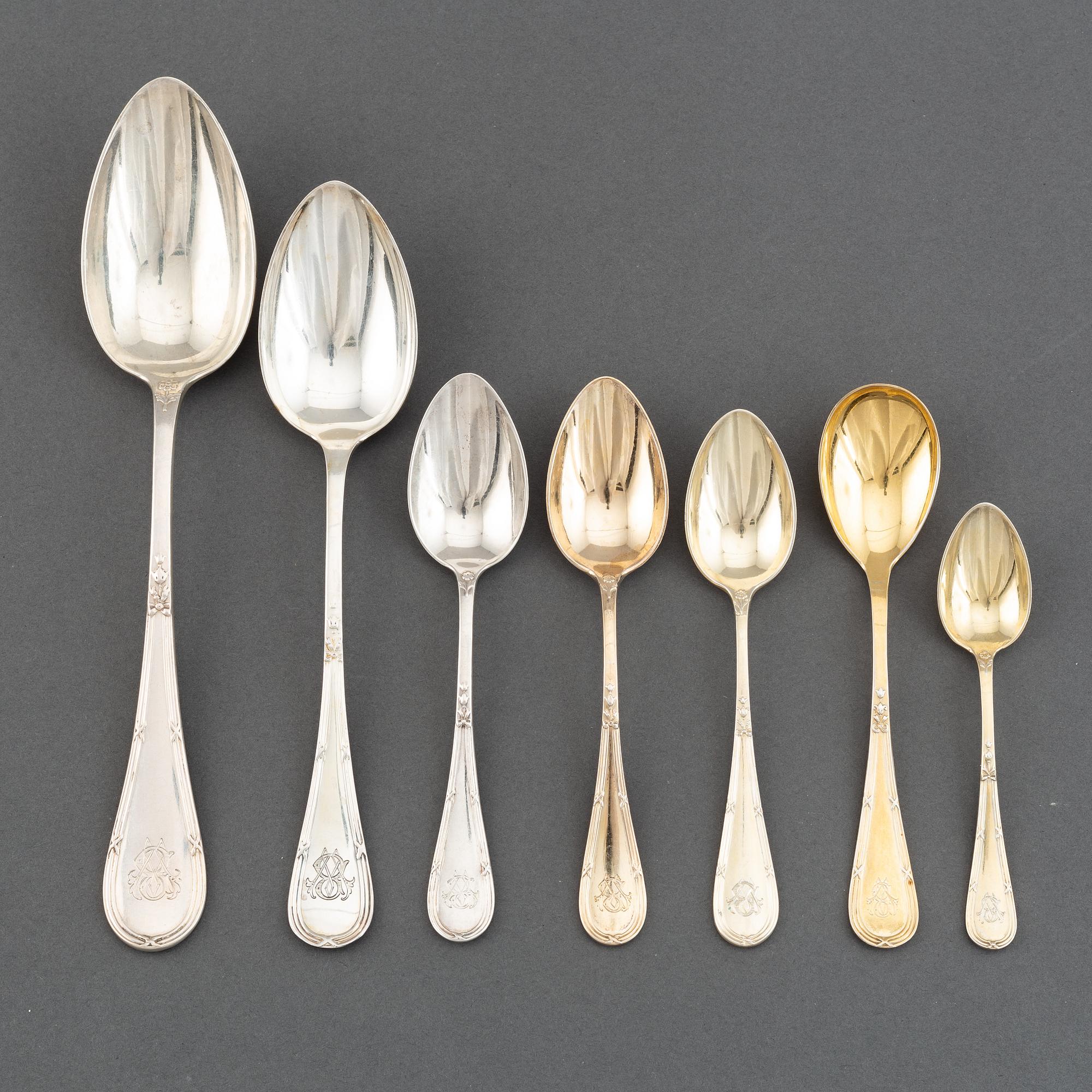 A Swedish silver cutlery service, model 'Rosen', incl CG Hallberg, K Anderson, Stockholm. (272 pieces).