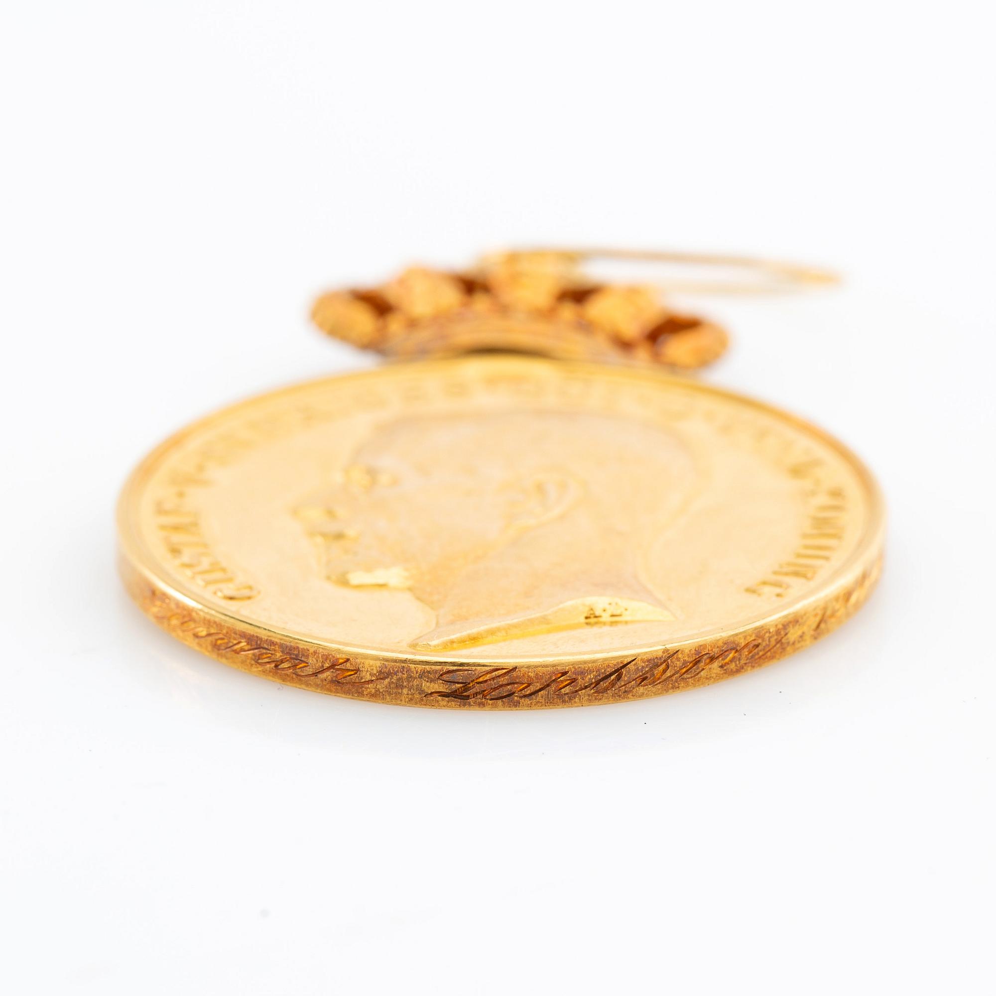 Medal "For Loyalty and Diligence" Gustaf V 1944 gold.